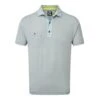 FootJoy Heather Pique With Pinstripe Trim Golf Polo Shirt 84389